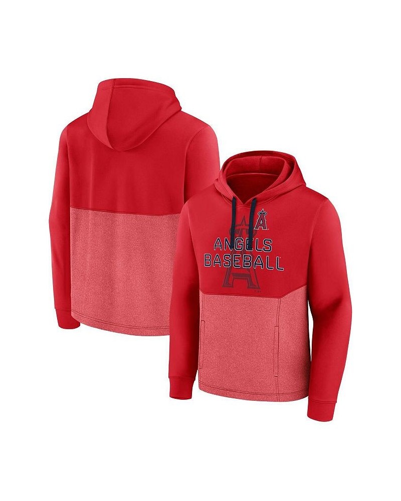 Men's Branded Red Los Angeles Angels Call the Shots Pullover Hoodie $37.60 Sweatshirt