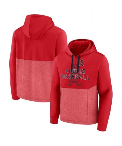 Men's Branded Red Los Angeles Angels Call the Shots Pullover Hoodie $37.60 Sweatshirt