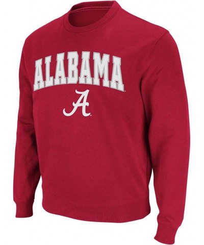 Men's Crimson Alabama Crimson Tide Arch Logo Crew Neck Sweatshirt $30.00 Sweatshirt