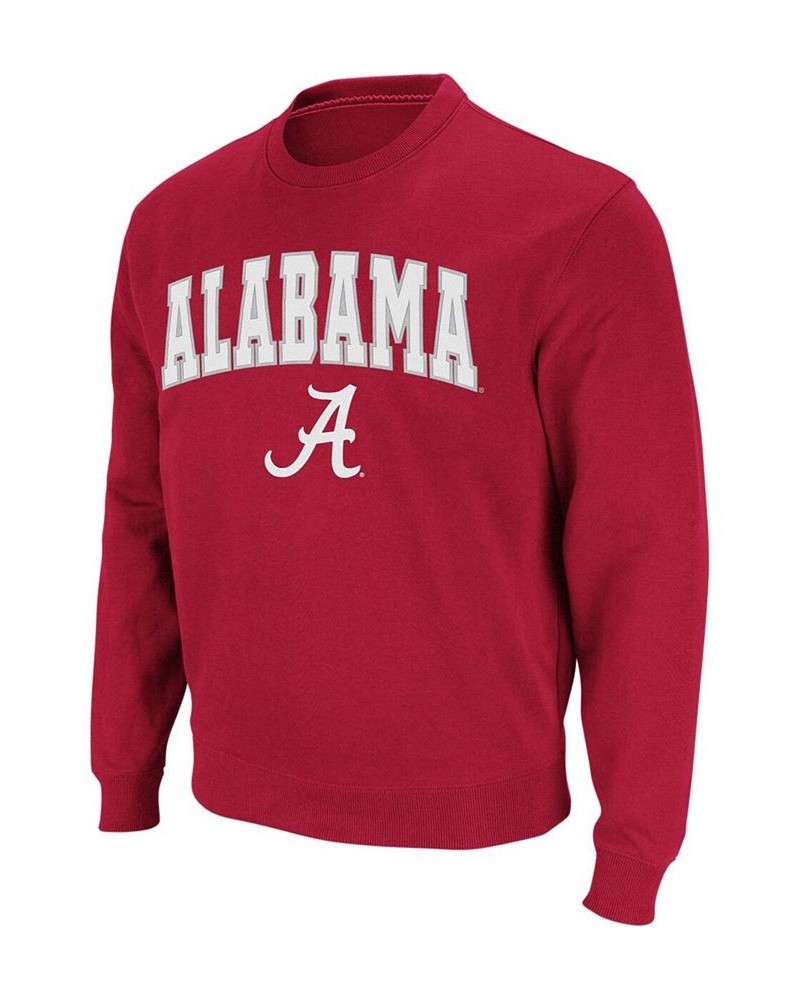 Men's Crimson Alabama Crimson Tide Arch Logo Crew Neck Sweatshirt $30.00 Sweatshirt