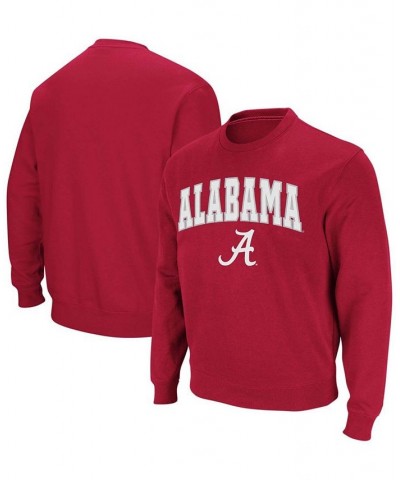 Men's Crimson Alabama Crimson Tide Arch Logo Crew Neck Sweatshirt $30.00 Sweatshirt