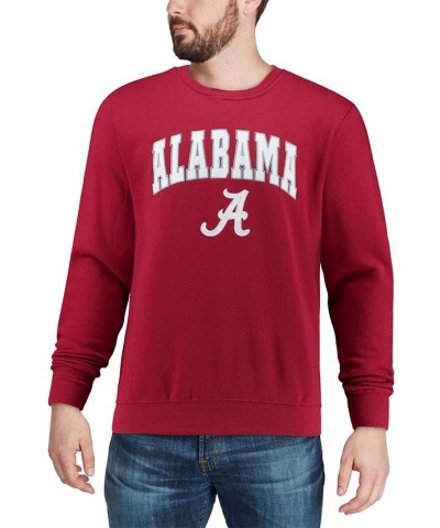 Men's Crimson Alabama Crimson Tide Arch Logo Crew Neck Sweatshirt $30.00 Sweatshirt