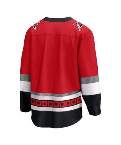 Men's Branded Red Carolina Hurricanes 25th Anniversary Premier Breakaway Blank Jersey $69.60 Jersey