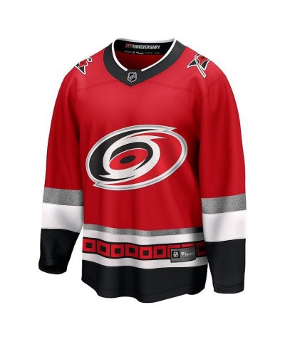 Men's Branded Red Carolina Hurricanes 25th Anniversary Premier Breakaway Blank Jersey $69.60 Jersey