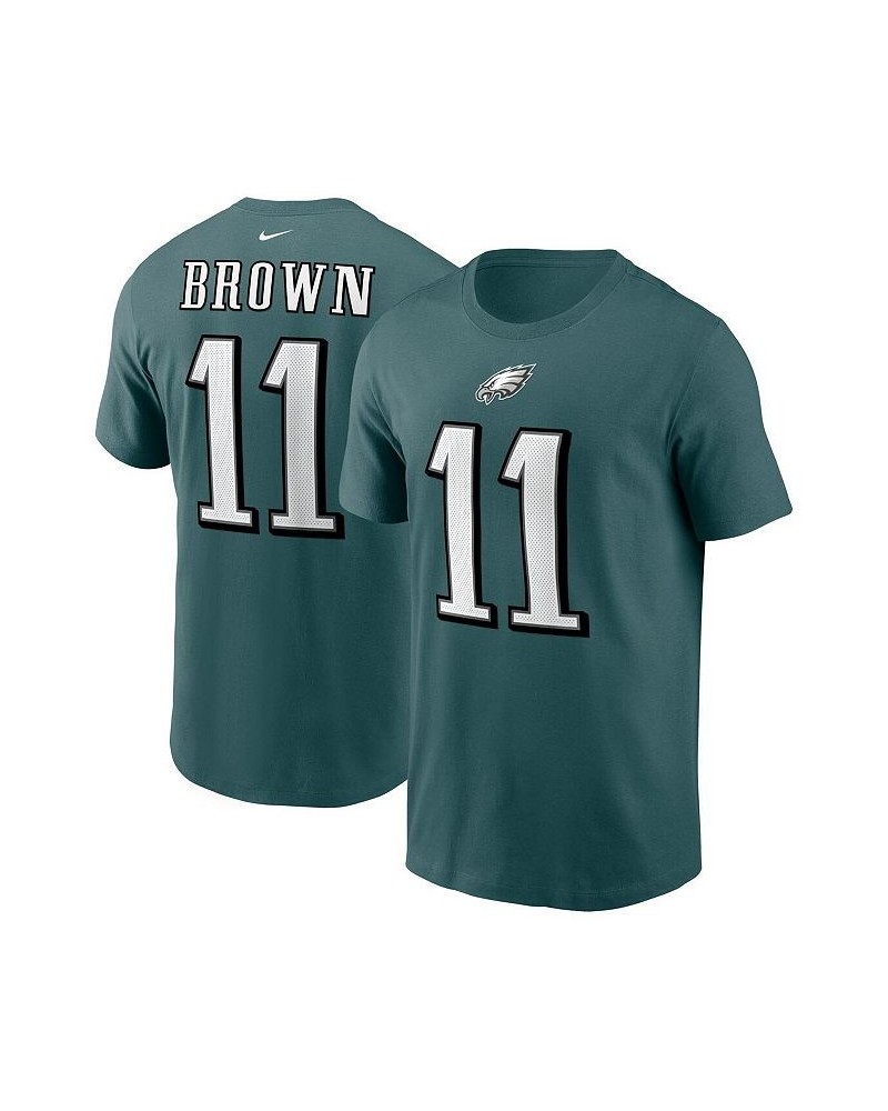 Men's A.J. Brown Midnight Green Philadelphia Eagles Player Name & Number T-shirt $29.99 T-Shirts