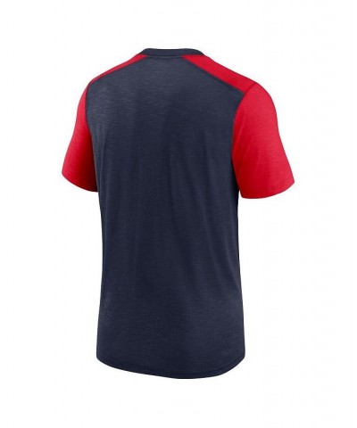 Men's Heathered Navy, Heathered Red Tennessee Titans Color Block Team Name T-shirt $32.50 T-Shirts