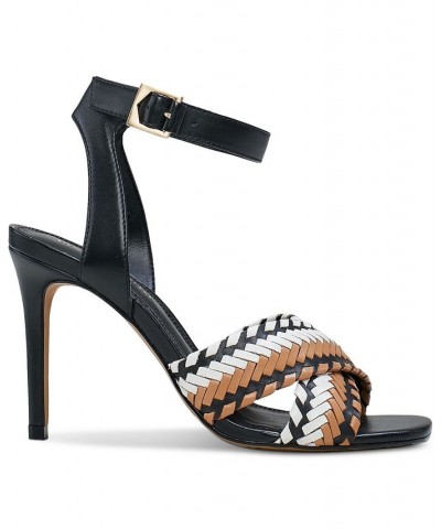 Ambrinna Ankle-Strap Woven Dress Sandals Black $45.15 Shoes