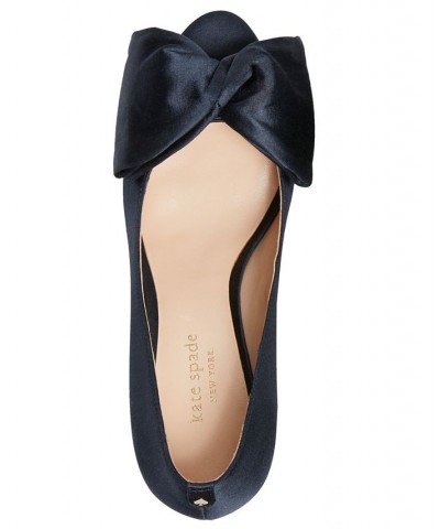 Crawford Peep-Toe Bow Pumps Blue $88.06 Shoes