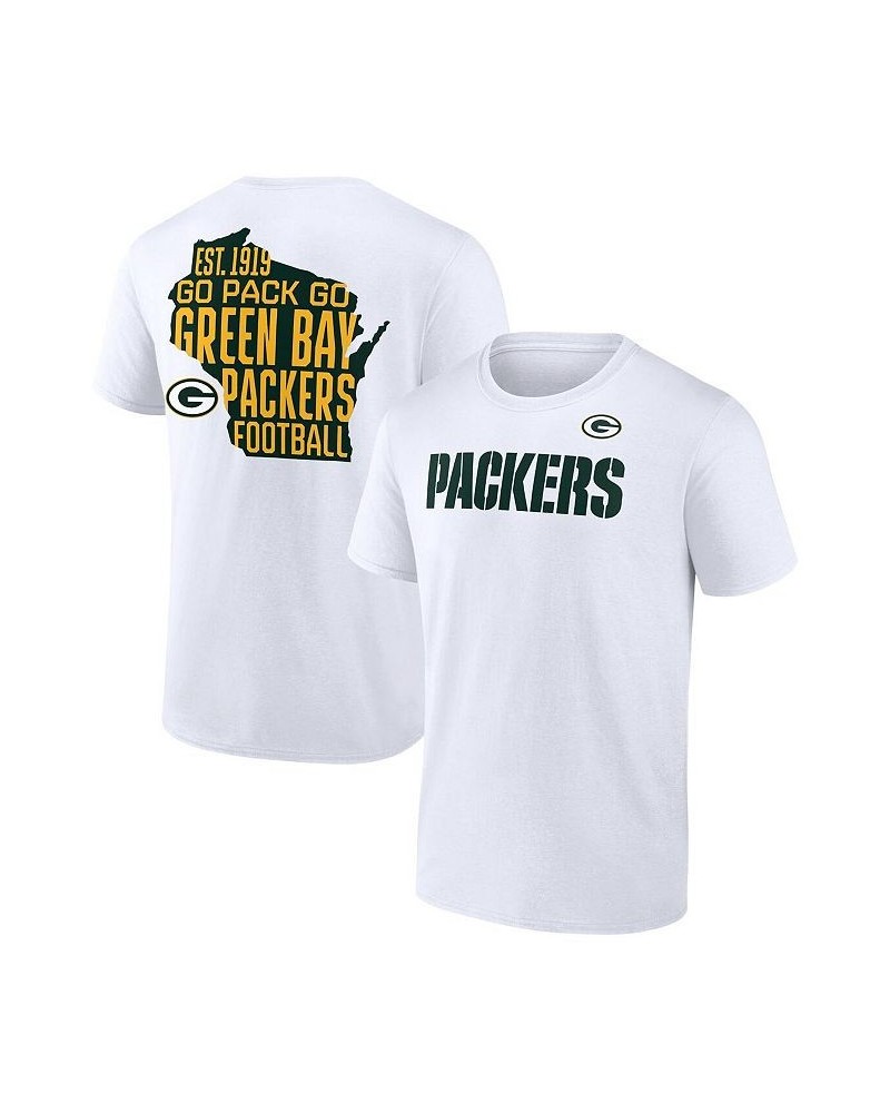 Men's Branded White Green Bay Packers Big and Tall Hot Shot T-shirt $22.00 T-Shirts