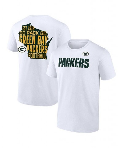 Men's Branded White Green Bay Packers Big and Tall Hot Shot T-shirt $22.00 T-Shirts