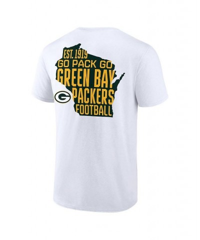 Men's Branded White Green Bay Packers Big and Tall Hot Shot T-shirt $22.00 T-Shirts