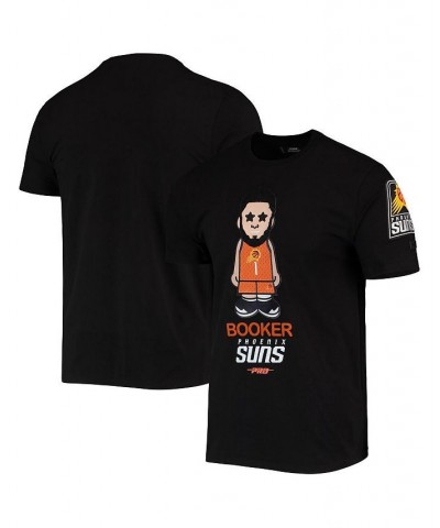 Men's Devin Booker Black Phoenix Suns Caricature T-shirt $29.25 T-Shirts