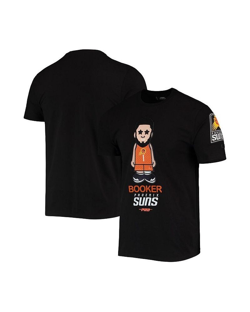 Men's Devin Booker Black Phoenix Suns Caricature T-shirt $29.25 T-Shirts