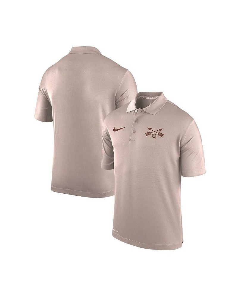 Men's Tan Army Black Knights Rivalry Varsity Performance Polo Shirt $30.00 Polo Shirts