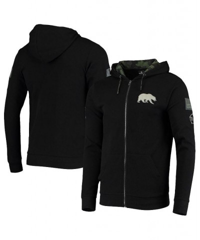 Men's Black Cal Bears OHT Military-Inspired Appreciation Waffle Full-Zip Hoodie $36.39 Sweatshirt