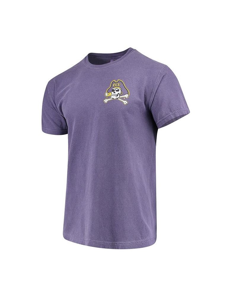 Men's Purple ECU Pirates Baseball Flag Comfort Colors T-shirt $18.90 T-Shirts