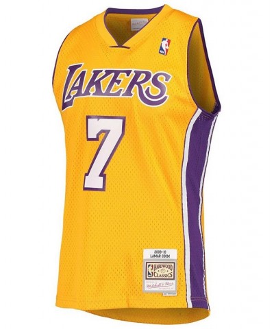 Men's Lamar Odom Gold-Tone Los Angeles Lakers Hardwood Classics Swingman Jersey $45.51 Jersey