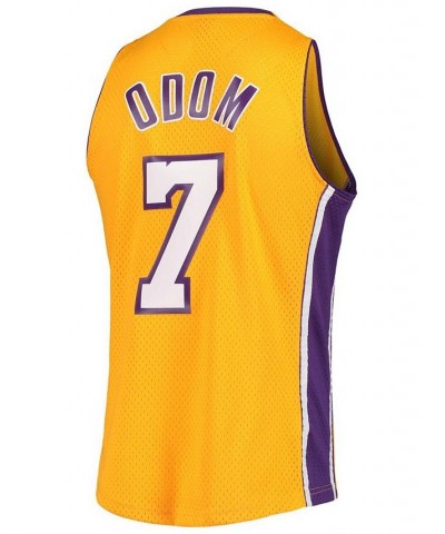 Men's Lamar Odom Gold-Tone Los Angeles Lakers Hardwood Classics Swingman Jersey $45.51 Jersey