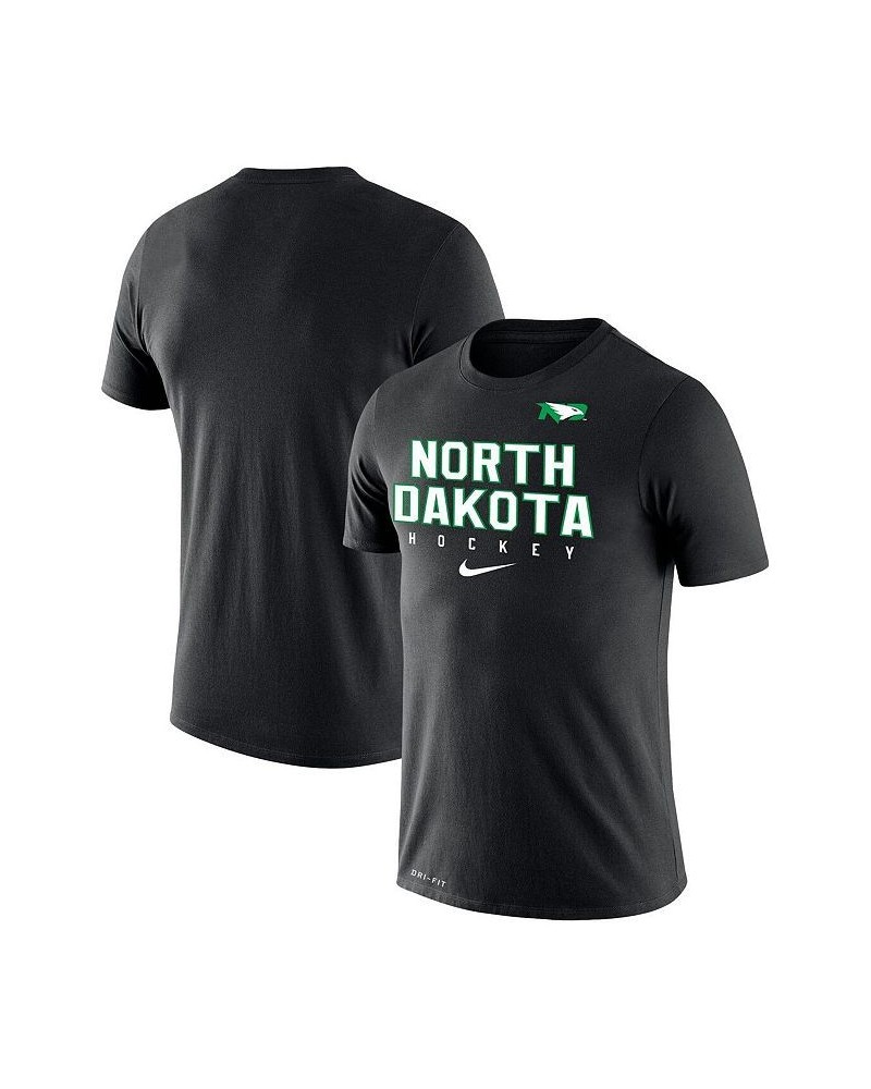 Men's Black North Dakota Team Hockey Legend Performance T-shirt $28.49 T-Shirts