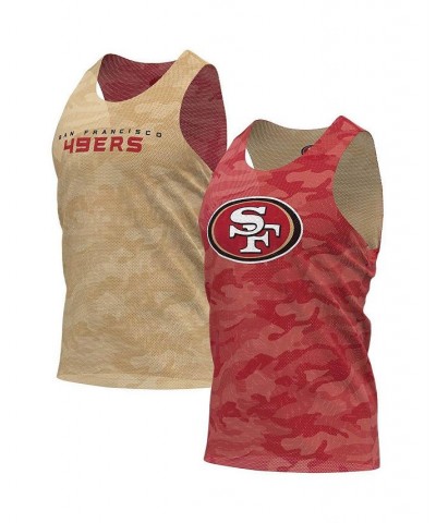 Men's Scarlet, Gold San Francisco 49ers Reversible Mesh Tank Top $24.50 T-Shirts