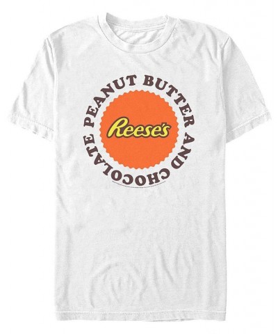 Men's Reeses Cup Circle Short Sleeve T-shirt White $14.35 T-Shirts