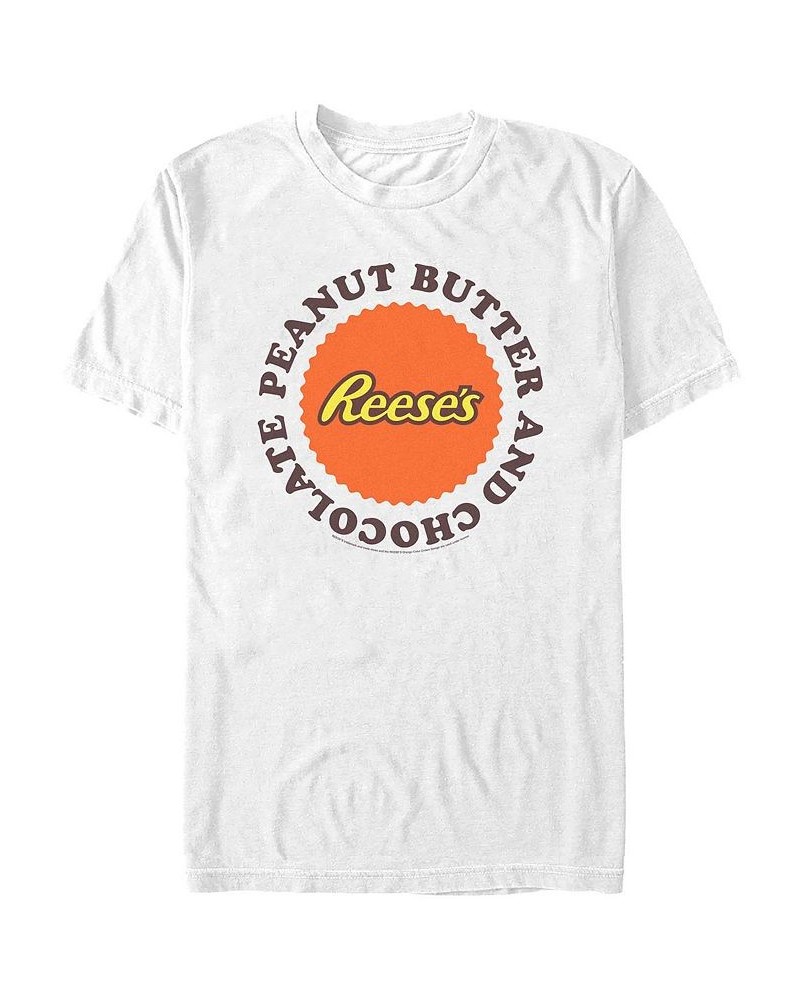 Men's Reeses Cup Circle Short Sleeve T-shirt White $14.35 T-Shirts