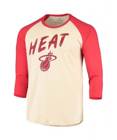 Men's Jimmy Butler Cream, Red Miami Heat Raglan 3/4 Sleeve T-shirt $24.43 T-Shirts