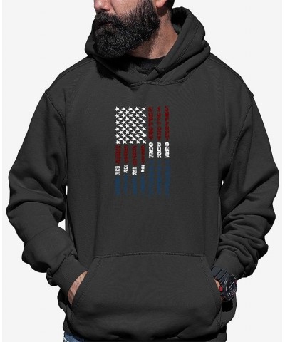 Men's Support Our Troops Word Art Hooded Sweatshirt Gray $33.59 Sweatshirt