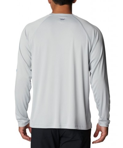 PFG Men's Terminal Tackle UPF 50 Quick Dry Shirt Cool Grey, Vivid Blue Logo $20.50 T-Shirts