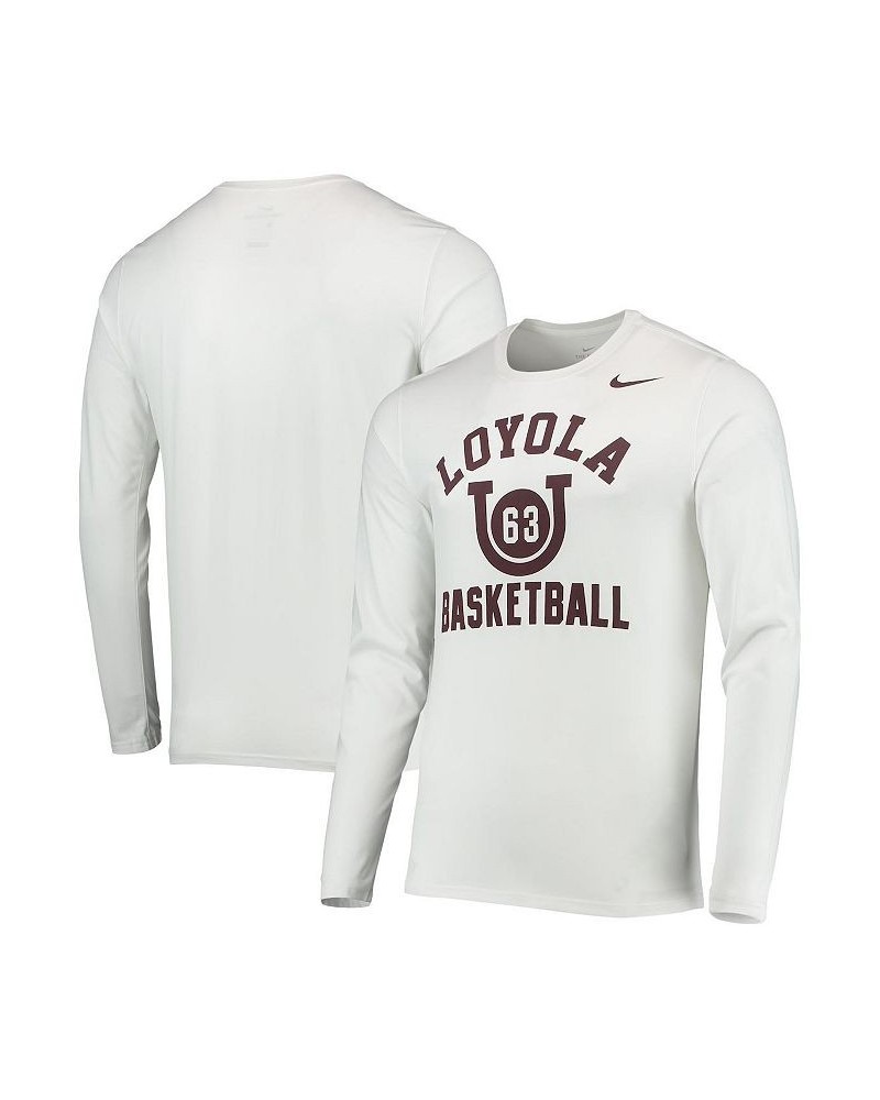 Men's White Loyola Chicago Ramblers Game of Change Long Sleeve T-shirt $18.86 T-Shirts