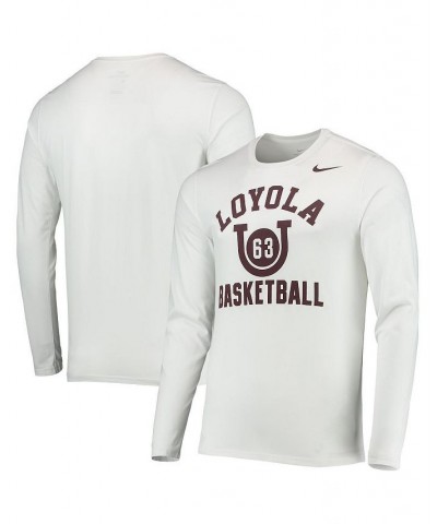 Men's White Loyola Chicago Ramblers Game of Change Long Sleeve T-shirt $18.86 T-Shirts