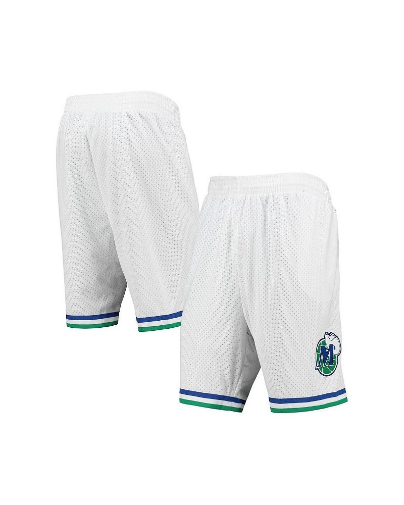 Men's White Dallas Mavericks 1998-99 Hardwood Classics Swingman Shorts $37.09 Shorts