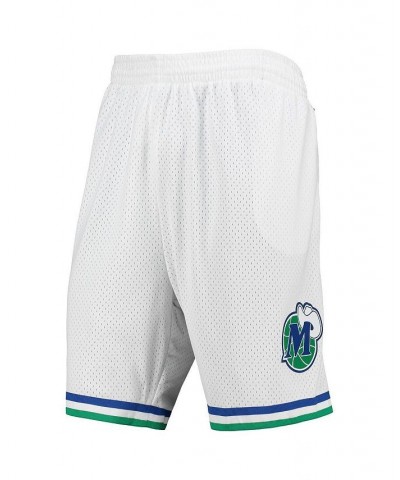 Men's White Dallas Mavericks 1998-99 Hardwood Classics Swingman Shorts $37.09 Shorts