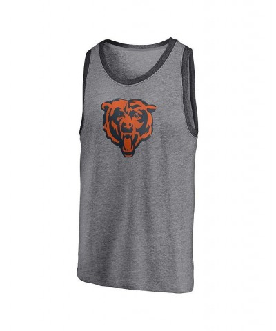 Men's Branded Heathered Gray and Heathered Charcoal Chicago Bears Famous Tri-Blend Tank Top $20.00 T-Shirts