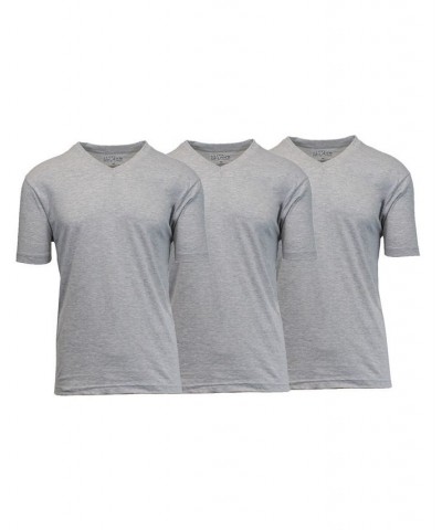 Men's Short Sleeve V-Neck T-shirt, Pack of 3 Heather Gray X 3 Gray $23.20 T-Shirts