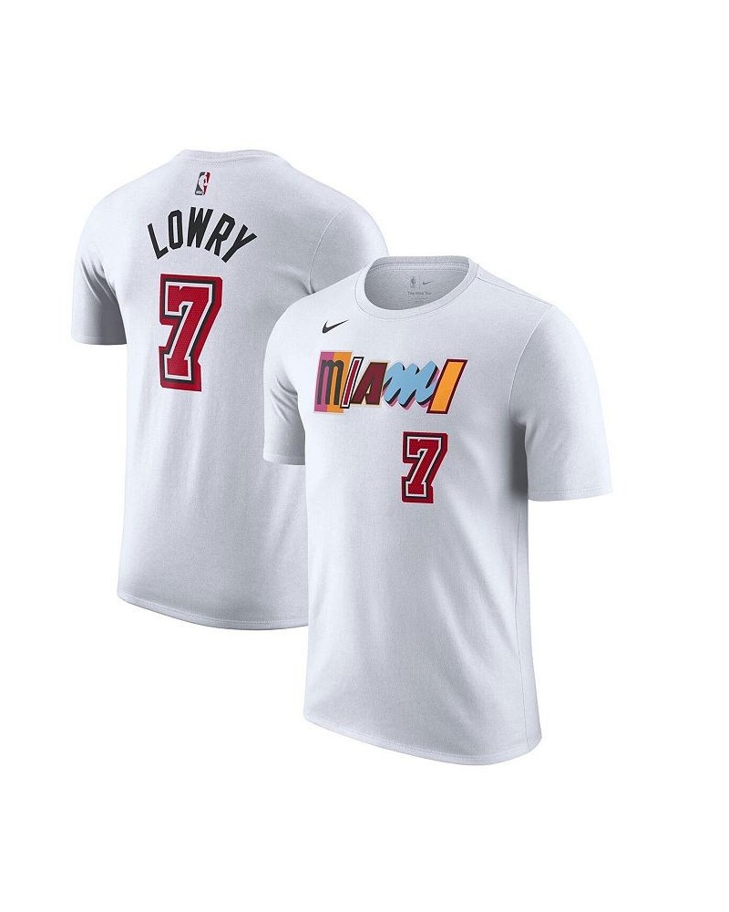 Men's Kyle Lowry White Miami Heat 2022/23 City Edition Name and Number T-shirt $18.71 T-Shirts