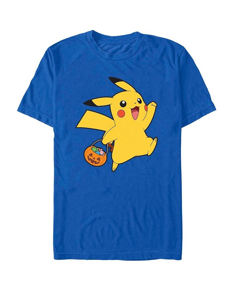 Men's Pokemon Happy Candy Short Sleeves T-shirt Blue $20.64 T-Shirts