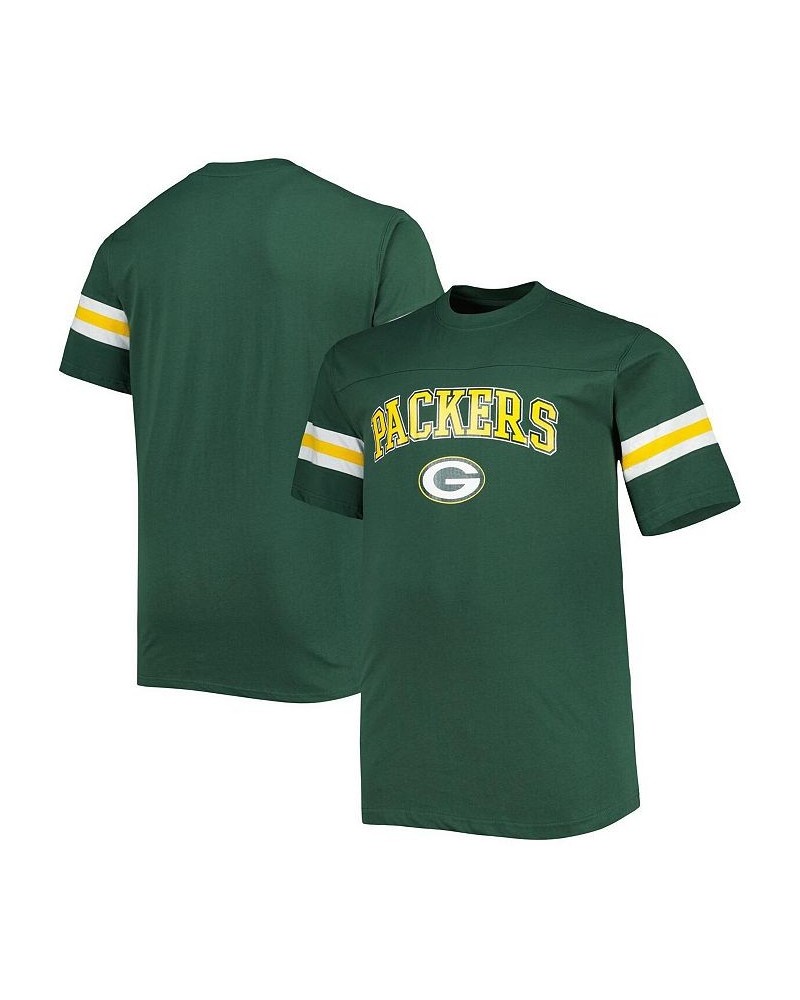 Men's Green Green Bay Packers Big and Tall Arm Stripe T-shirt $23.65 T-Shirts