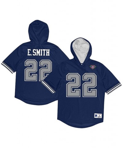 Men's Emmitt Smith Navy Dallas Cowboys Retired Player Mesh Name and Number Hoodie T-shirt $42.90 T-Shirts