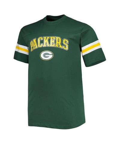 Men's Green Green Bay Packers Big and Tall Arm Stripe T-shirt $23.65 T-Shirts