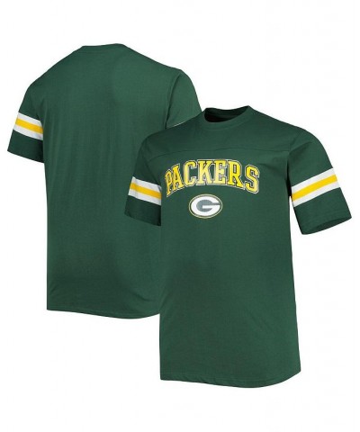 Men's Green Green Bay Packers Big and Tall Arm Stripe T-shirt $23.65 T-Shirts