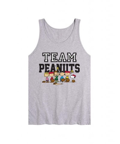 Men's Peanuts Team Peanuts Tank Gray $18.19 T-Shirts