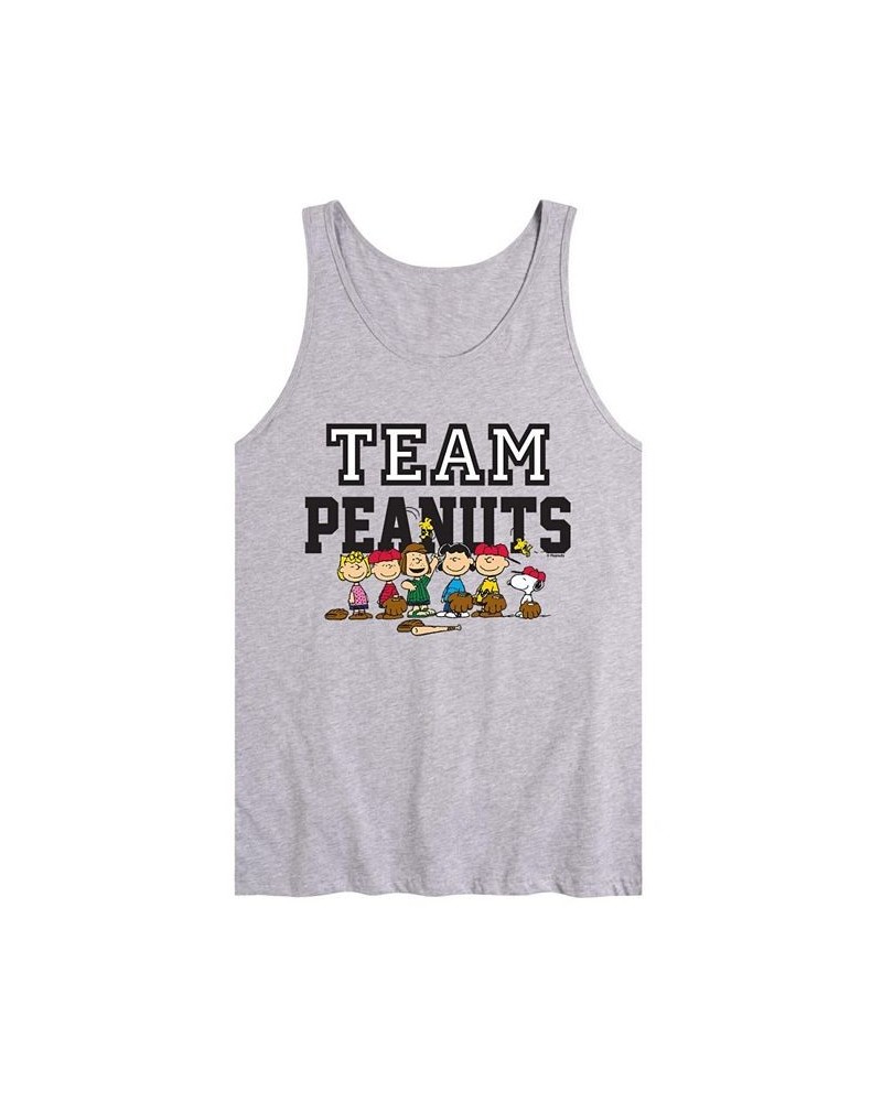 Men's Peanuts Team Peanuts Tank Gray $18.19 T-Shirts