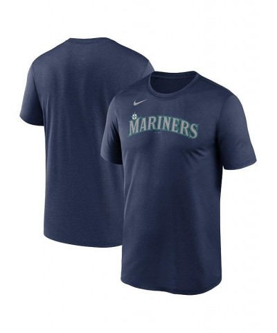 Men's Navy Seattle Mariners New Legend Wordmark T-shirt $27.49 T-Shirts