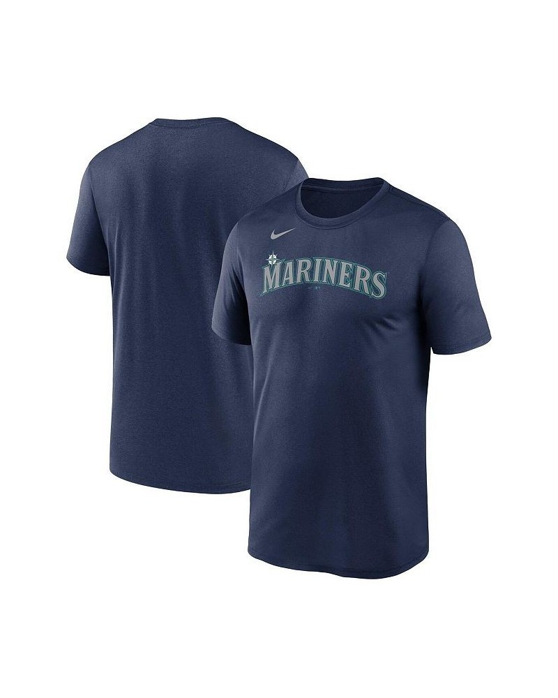 Men's Navy Seattle Mariners New Legend Wordmark T-shirt $27.49 T-Shirts