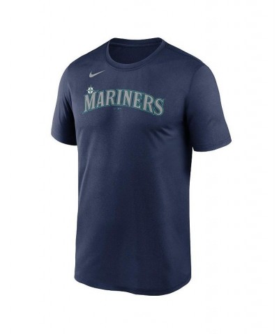 Men's Navy Seattle Mariners New Legend Wordmark T-shirt $27.49 T-Shirts