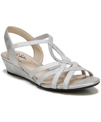 Yaya Strappy Dress Sandals Silver $38.40 Shoes