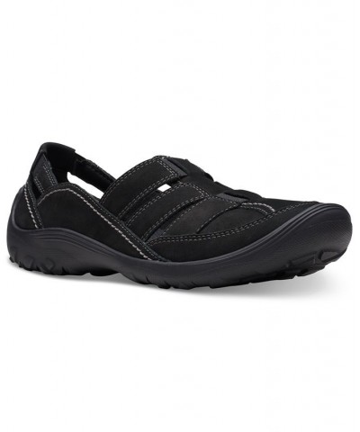 Women's Fiana Coast Slip-On Strappy Flats Black $45.00 Shoes