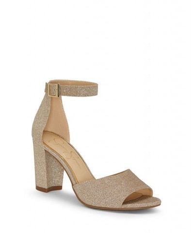 Sherron Block-Heel Sandals Gold $32.39 Shoes