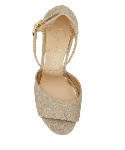 Sherron Block-Heel Sandals Gold $32.39 Shoes